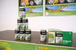 新発田産米を原料に使った「シバタ・ライス・ラガー」=新発田市中央町3