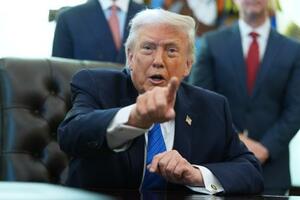 　トランプ米大統領＝１月３０日、ワシントン（ＡＰ＝共同）