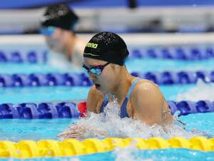 競泳女子200メートル平泳ぎ決勝 4位の小山風香(柏崎翔洋中教校)=8月17日、佐賀市SAGAアクア