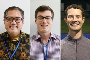 SEAのソエトジョ・サトリオさん(左)、ザカリー・スミスさん(中央)、キャメロン・マッキントッシュさん(右)
