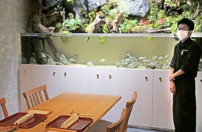 クリエイターの宮澤雅教さんとコラボレーションしたアクアリウム