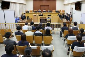青木政憲被告に死刑判決が言い渡された長野地裁の法廷=14日午後(代表撮影)