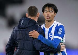 　ブライトンの三笘薫＝ロンドン（ゲッティ＝共同）
