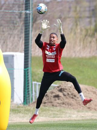 Ｊ２新潟　百年構想第１１節前日　ＧＫバウマン＝２０２６年４月１７日　聖籠町の専用練習場