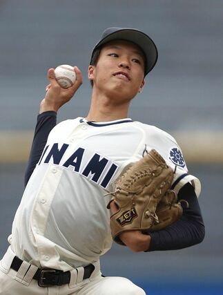 開志学園－新潟南　新潟南の先発池田隆之丞＝エコスタ