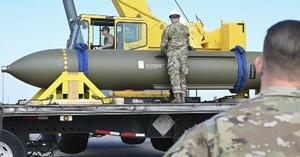 特殊貫通弾(バンカーバスター)GBU57=2023年5月、米ミズーリ州(米空軍提供・AP=共同)