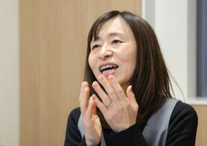 中井亜美選手の小学校時代に担任を務めた竹内佳保子さん＝新潟市中央区