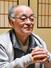 　取材に応じる自治会長の坂野亨さん＝１月、富山市庵谷地区