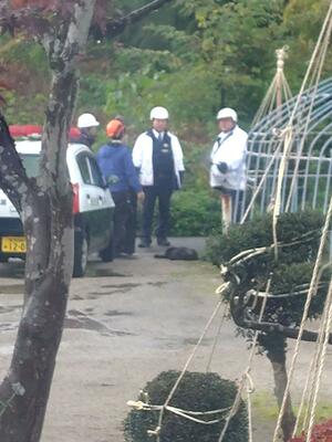  緊急銃猟が行われた現場＝１１日、新発田市宮古木（読者提供）