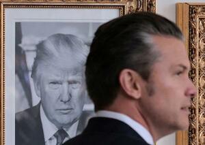 ピート・ヘグセス米国防長官=25日、ワシントン(ロイター=共同)