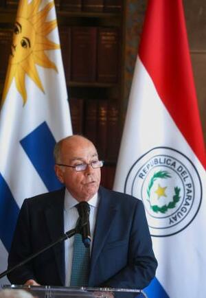 発言するブラジルのマウロ・ビエイラ外相=16日、ブラジル・リオデジャネイロ(ロイター=共同)