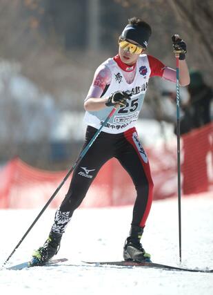 複合男子　５位の南雲蒼空（塩沢）＝長野県野沢温泉村
