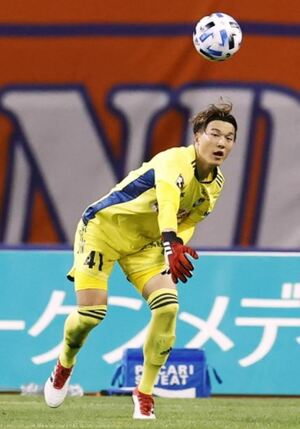 無失点に貢献したGK藤田=7月11日、新潟市中央区のデンカビッグスワン