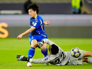 　町田―アルアハリ　前半、先制ゴールを決める町田・相馬＝ジッダ（共同）