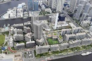 　東京中央区のマンション群