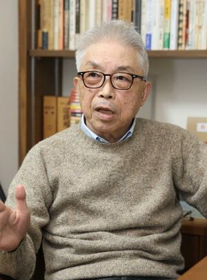 県原爆被害者の会事務局長の西山謙介さん=2024年11月