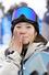 女子ハーフパイプで５位となり、取材で涙ぐむ冨田せな＝サンモリッツ（共同）