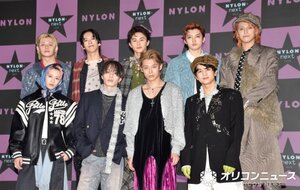 15周年目の挑戦明かした超特急（後列左から）カイ、リョウガ、タクヤ、ユーキ、タカシ（前列左から）シューヤ、マサヒロ、アロハ、ハル（C）ORICON NewS inc.