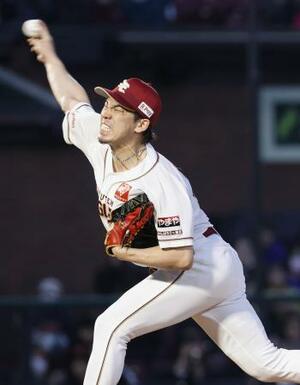 　日本ハム戦に先発した楽天・前田健＝楽天モバイルパーク