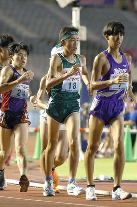 男子5000メートル競歩 10位の澁木斗夢(中越)=ホットスタッフフィールド広島