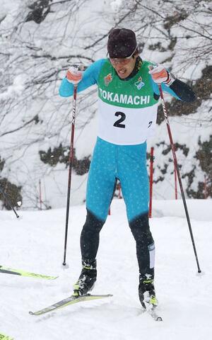 男子スプリント・フリー決勝 5位入賞した佐藤友樹(JR北海道・十日町高出)=十日町市(長岡支社・芳本卓也)