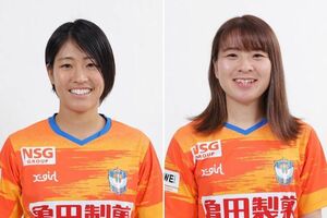 左からFW石淵萌実、FW武田あすみ=いずれも(C)新潟L