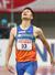 男子走り高跳び決勝 2メートル25を3回目連続で失敗し、天を仰ぐ長谷川直人=デンカビッグスワン