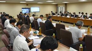 能登半島地震でずれた土地の境界の再画定に関する会合=28日午後、石川県庁