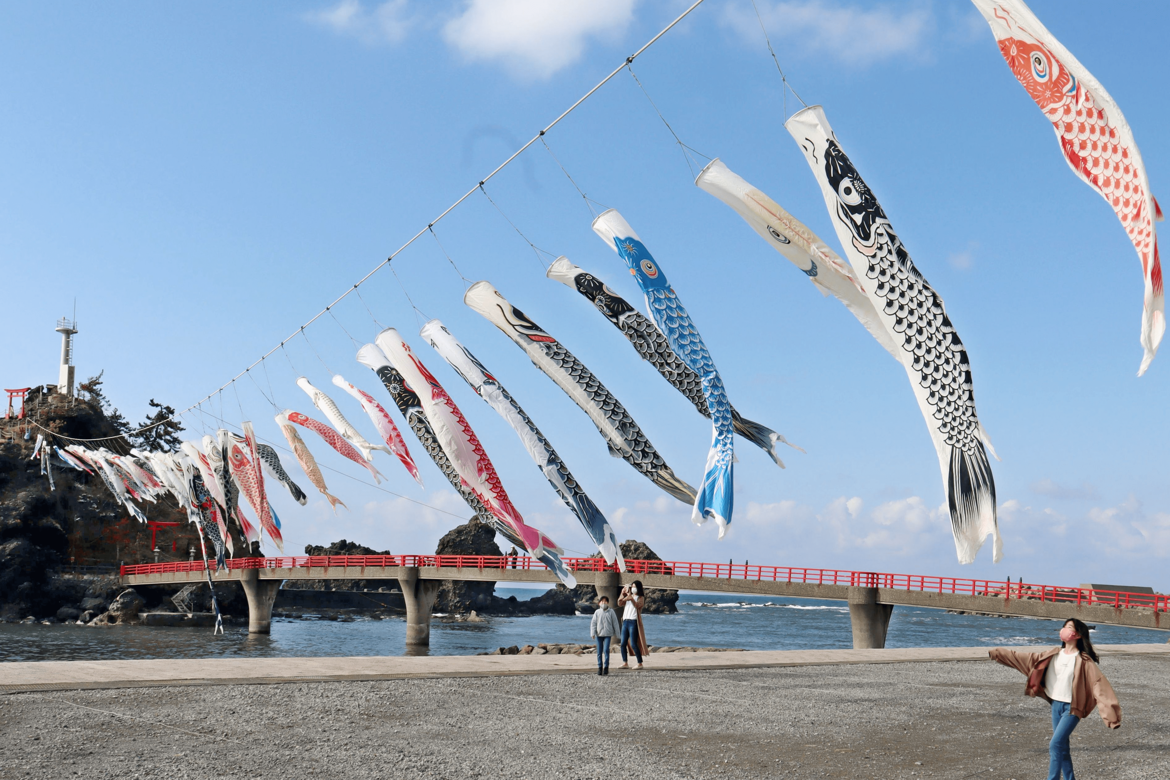 海と青空彩るこいのぼり 糸魚川能生海岸 新潟日報デジタルプラス