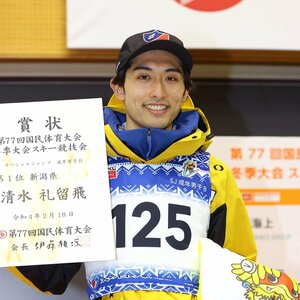 清水礼留飛=2022年2月、秋田県鹿角市
