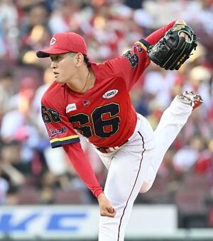 　中日戦に先発した広島・遠藤＝マツダ