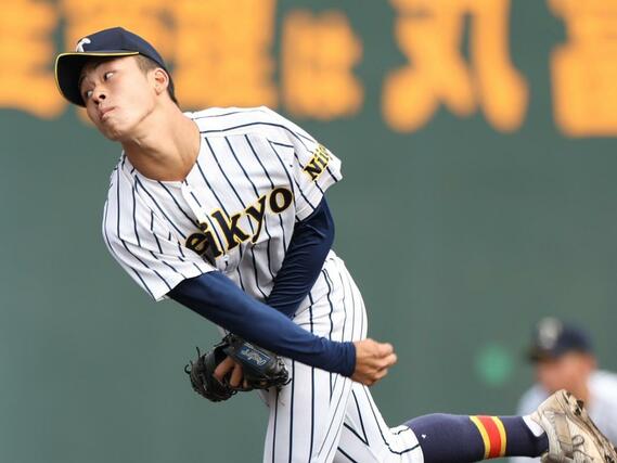 日本文理－帝京長岡　帝京長岡先発の鈴木大翔＝２３日、三条市月岡４の三条パール金属スタジアム