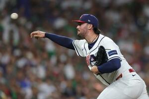 　メキシコ戦に先発した米国のスキーンズ＝ヒューストン（ゲッティ＝共同）