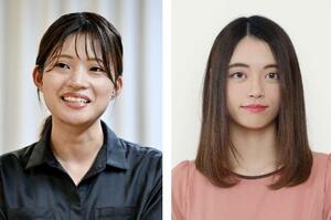 (左から)藤沢里菜女流本因坊、星合志保四段