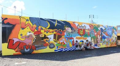 アメリカンなポップアートでまちを盛り上げ♪若手クリエイターらが燕市