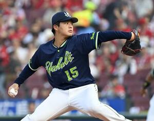広島戦に先発したヤクルト・中村優=マツダ