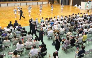慶応大体育会応援指導部の成果発表会=五泉市粟島