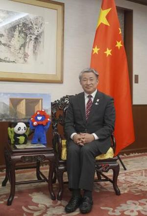 　中国の薛剣駐大阪総領事＝３月、大阪市西区