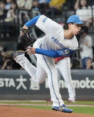 広島戦に先発し、6回無失点でプロ初勝利を挙げた日本ハム・細野=エスコンフィールド