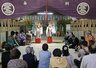さまざまな神楽が奉納された牛尾神社の天王祭＝佐渡市新穂潟上