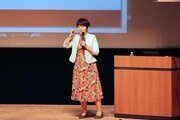 「第一声で相手の気持ちを上げる言葉を」 大相撲アナウンサーの田中知子さん、柏崎市で講演　力士取材の経験伝える