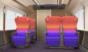 　ＪＲ東海の在来線特急「しなの」向け新型車両のグリーン車内装イメージ図（同社提供）