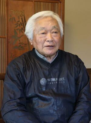 近年のウイルス感染予防に関する研究の成果について語る佐藤征也さん=新潟市秋葉区