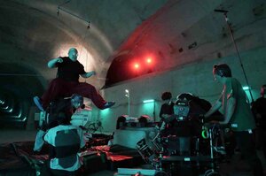 『SAKAMOTO DAYS』アクションメイキングカット（坂本太郎&鹿島／目黒蓮&塩野瑛久）　(C)2026映画「SAKAMOTO DAYS」製作委員会