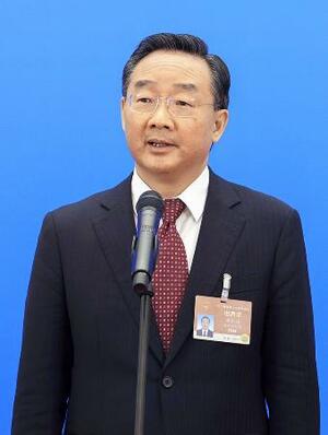 中国の唐仁健・前農業農村相=2021年、北京(新華社=共同)