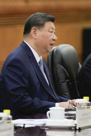 中国の習近平国家主席=7月24日、北京の人民大会堂(共同)