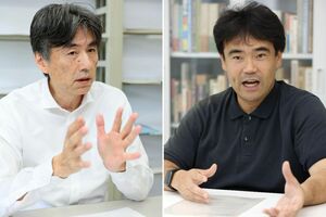 佐藤淳教授(左)と岸保行教授
