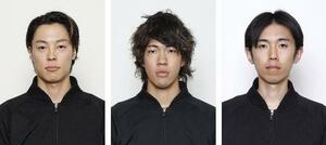 　左から小林陵侑、二階堂蓮、中村直幹