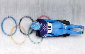 ミラノ・コルティナ冬季五輪のスケルトン女子に出場したバレンティナ・マルガリオ=13日、イタリア・コルティナダンペッツォ(共同)