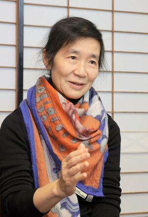 リサイタルに向けて思いを語る関敦子さん＝新潟市中央区